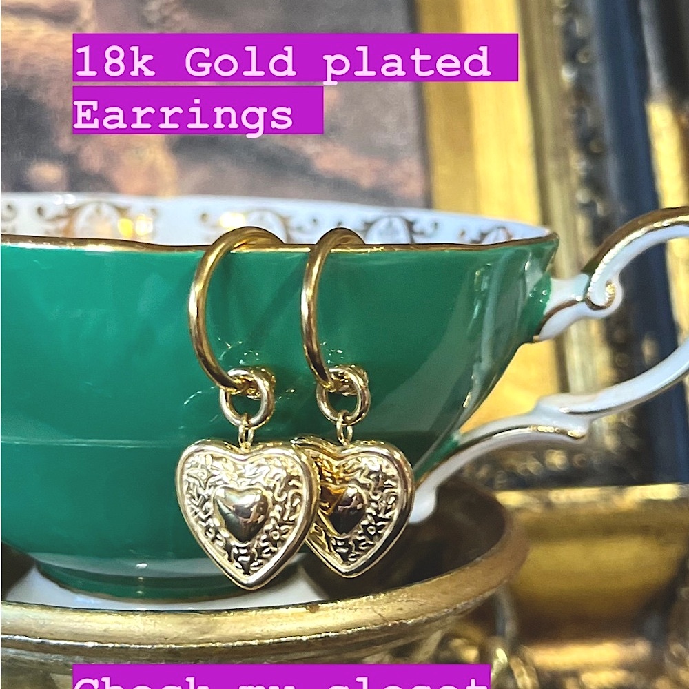 18k Gold Plated Earrings / New